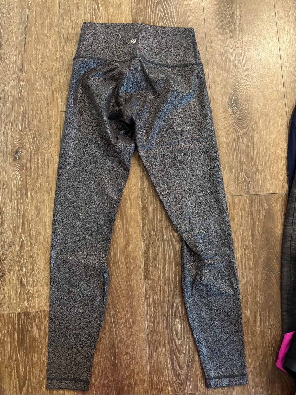 lululemon athletica Metallic Black Leggings